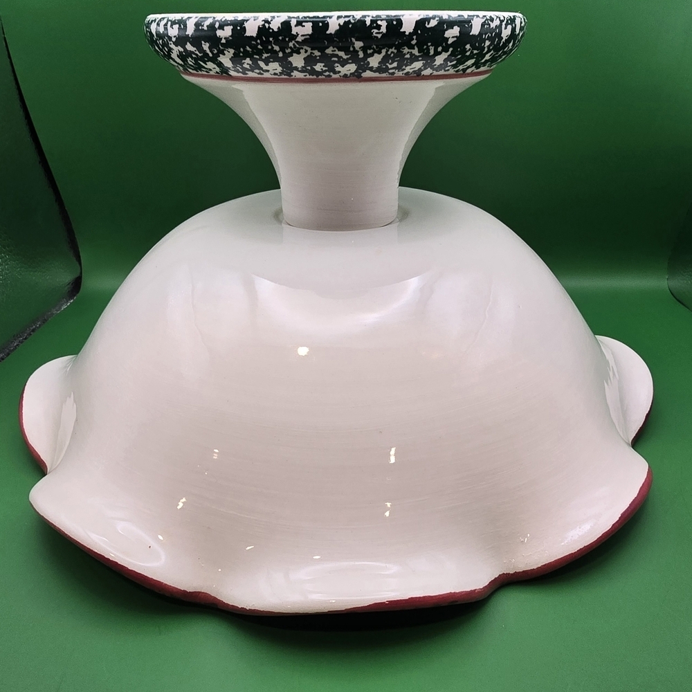Furio Christmas Tree Compote Bowl Pedestal Ruffle Centerpiece 1997 Italy - Picture 4 of 7